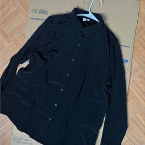 Cotton On Men's Dark Striped Button Down Shirt